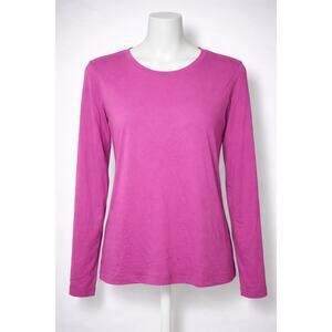 Susan Graver A706711 Weekend Essentials Long Sleeve Top Berry [M]